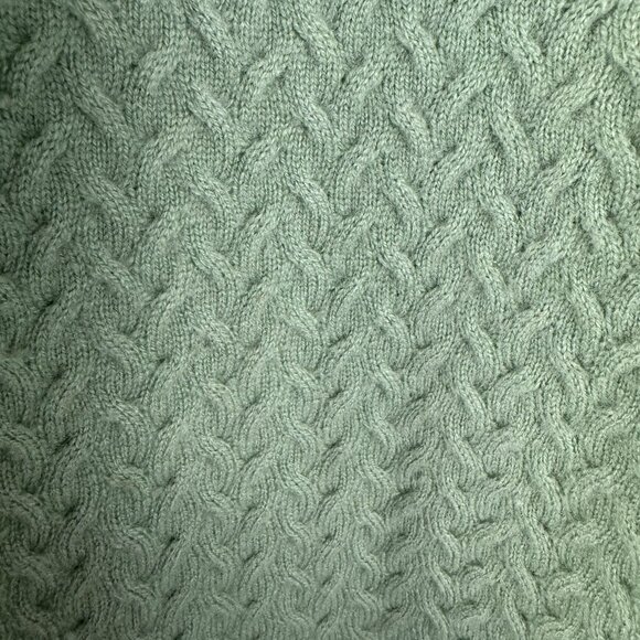 Charter Club 2 Ply Cashmere Sweater Womens Large Textured Weave Green FS-1350 - Picture 14 of 16